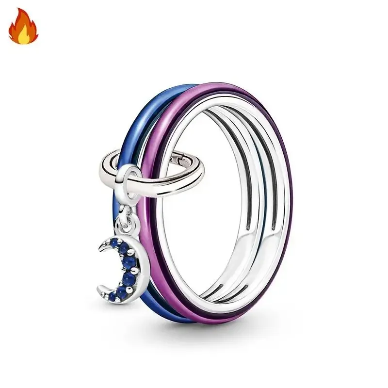 New Hot Selling High Quality 925 Sterling Silver Original ME Style Series Ring Hat Combination Set Logo Ring DIY Charm Jewelry