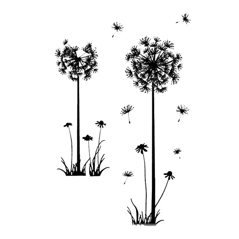 Dandelion Dancing in the Wind Wall Stickers TV Background Decal 50X70cm