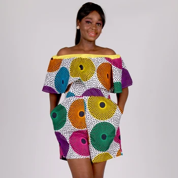 Tosin Off Shoulder Print Jumpsuit