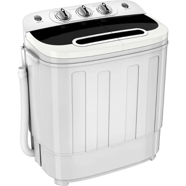 ZENY Portable Clothes Washing Machine Mini Twin Tub Washing Machine 13lbs Capacity with Spin Dryer Compact Washer
