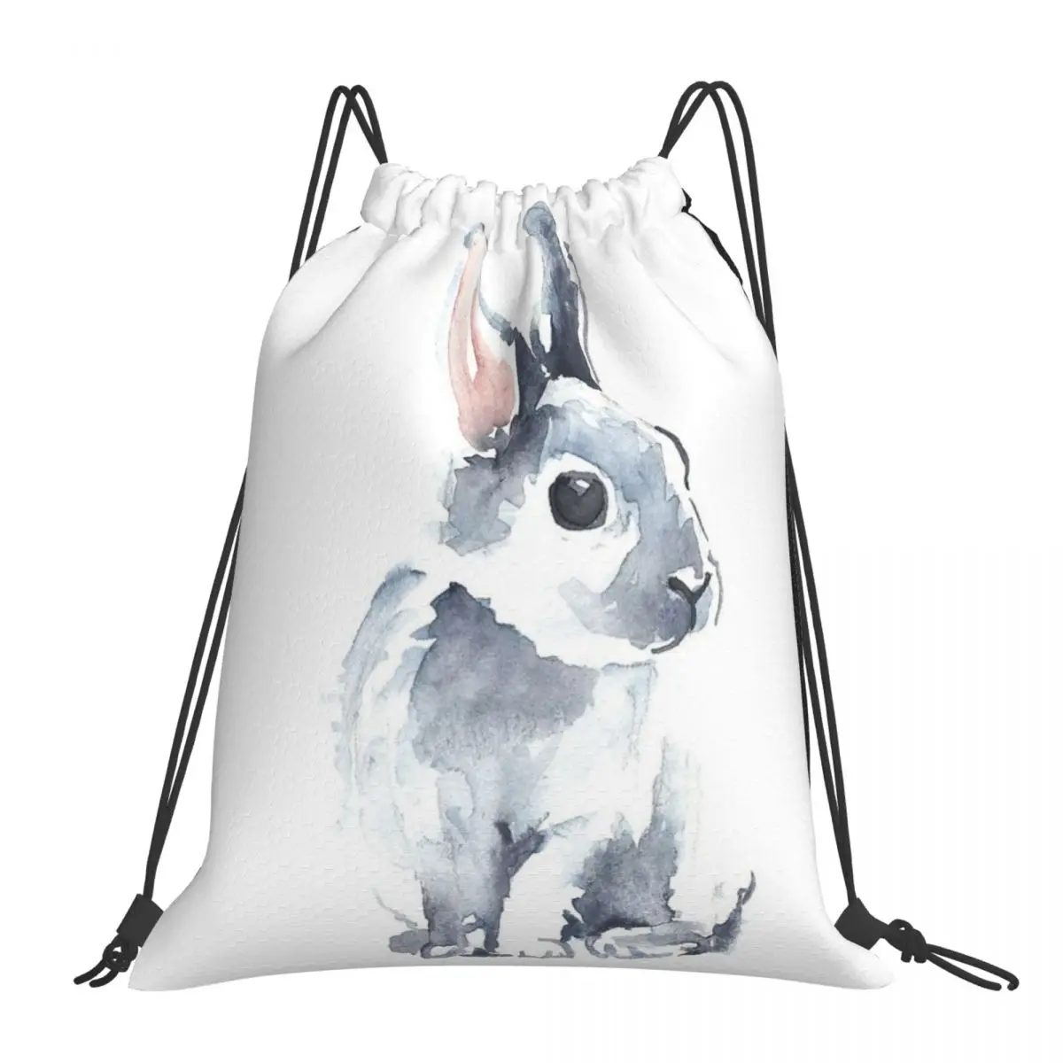 

Moon Rabbit II Backpacks Fashion Portable Drawstring Bags Drawstring Bundle Pocket Shoes Bag BookBag For Man Woman Students