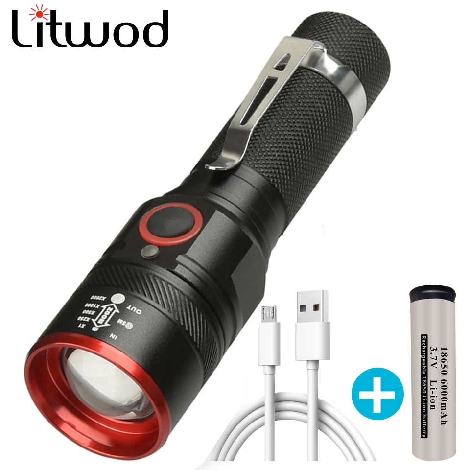 Rechargeable Led Flashlight 5000lm Rechargeable Usb Led Flashlight