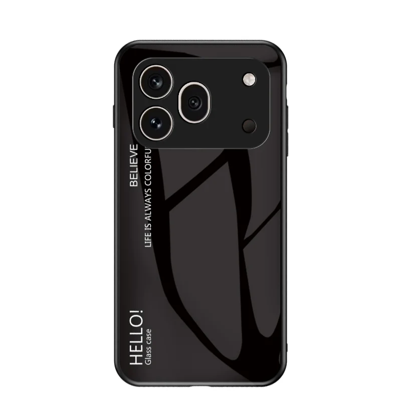 Premium Gradation Tempered Glass Protective Case with Hard Back Bumper