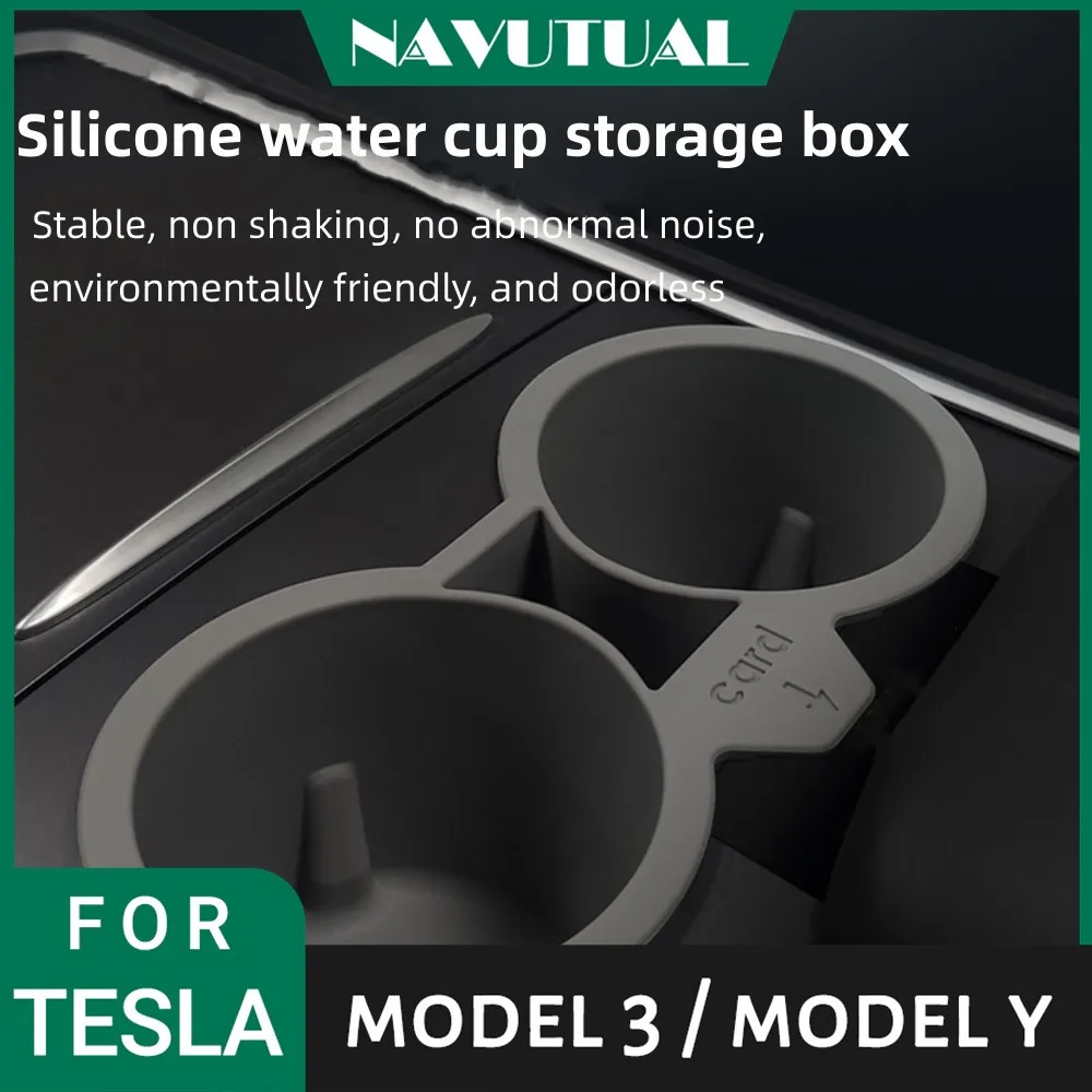 

Для Tesla Model 3 Y 2017-2023, центральное управление, контейнер для воды, силиконовый контейнер для хранения, держатель для стакана