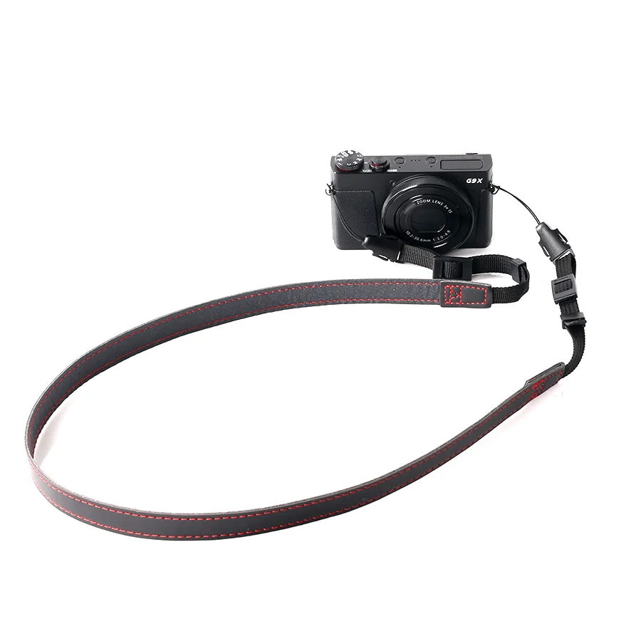 캐논 후지필름 후지 니콘 올림푸스 파나소닉 라이카 DSLR TLR용 슬림 가죽 카메라 넥 숄더 스트랩 로프