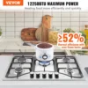 30-inch Gas Cooktop, 5 Burners Built-in Gas Stove Top, Max 12250BTU NG/LPG Convertible Stainless Steel Natural Gas Hob, with The 2