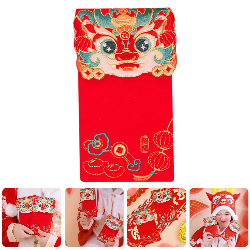 Happy F Red Envelopes Decorative Money Bag Thousand Yuan Be Spring Festival Chinese Style Canvas Pleasure