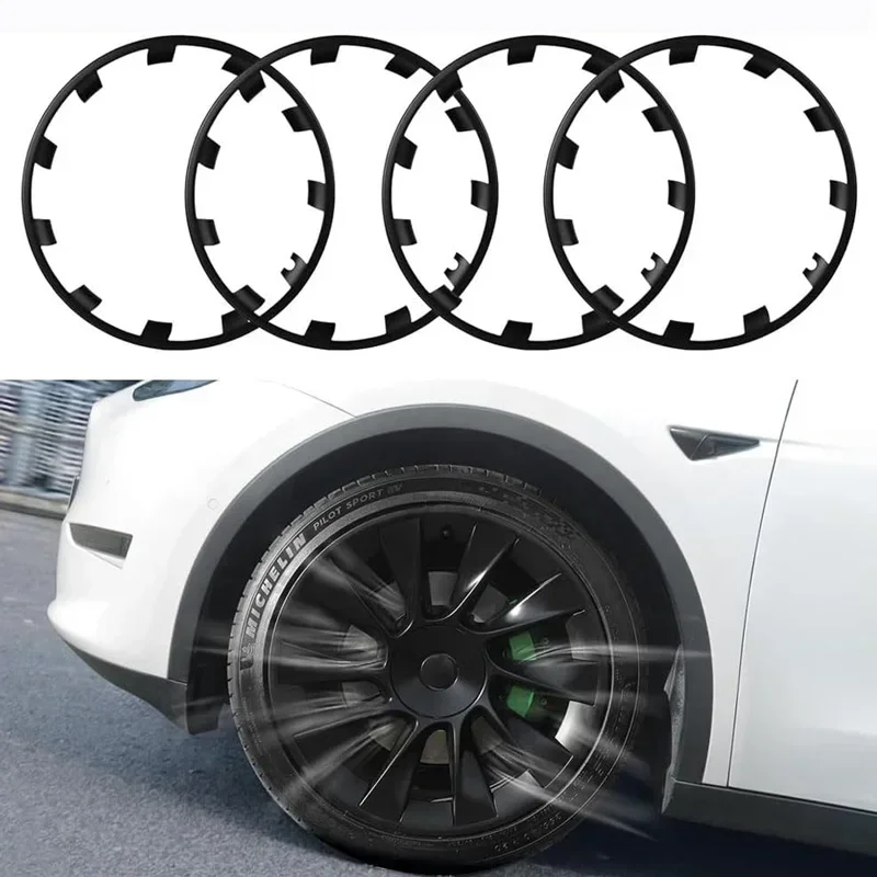 20 Inches Wheels ABS Rim Guard Rim Car Hubcap Cover Protection Hubcap Patch Scratch Proof Hub Cap Decals for Tesla Model Y