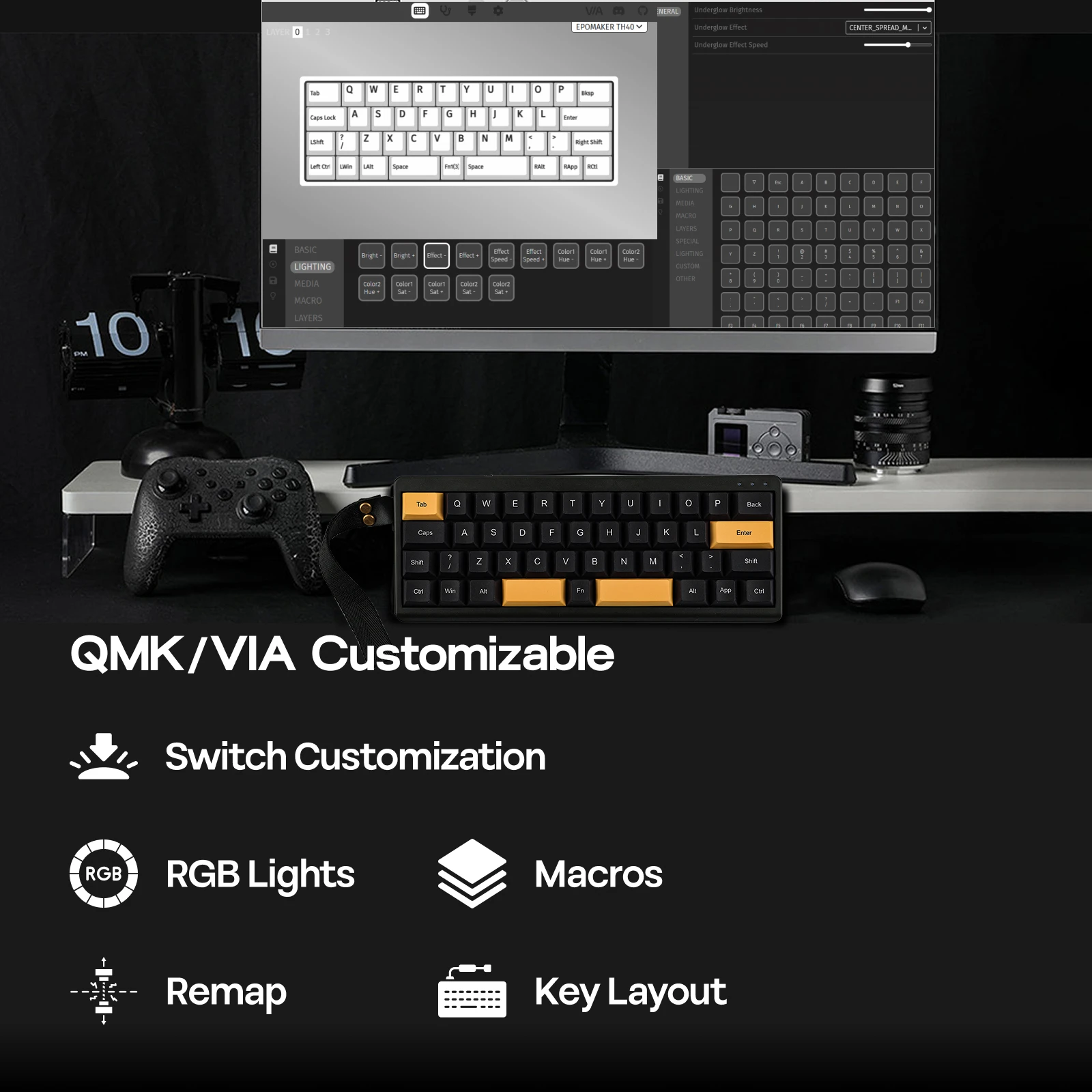 EPOMAKER TH40 VIA 超小型40%レイアウト ホットスワップ対応