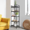 5-Wire Standing Storage Shelves, Metal Shelving Unit Pantry Rack for Laundry Kitchen Bathroom Organizer(Black) 4