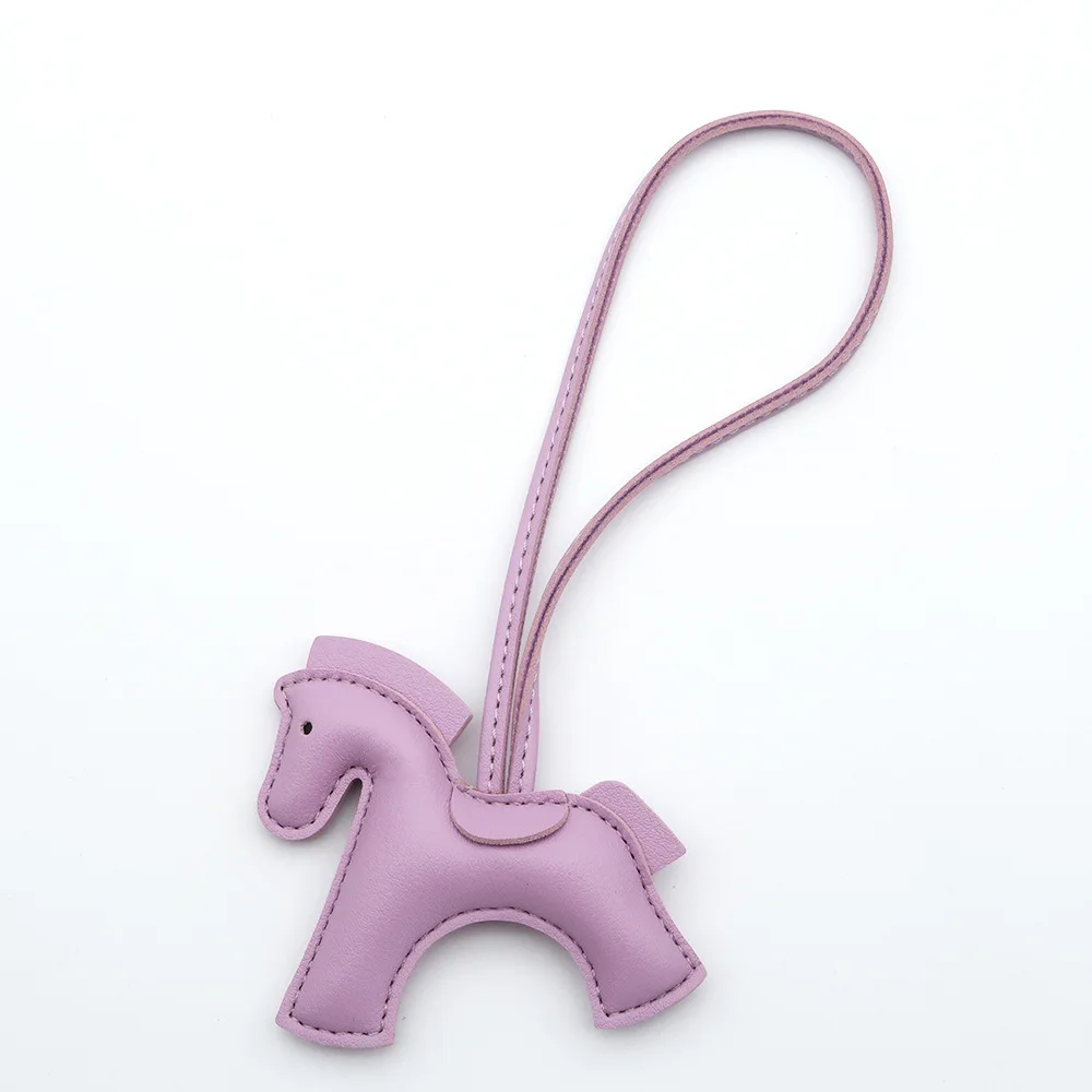 Premium Multicolored Pony Leather Keychain and Bag Charm Gift