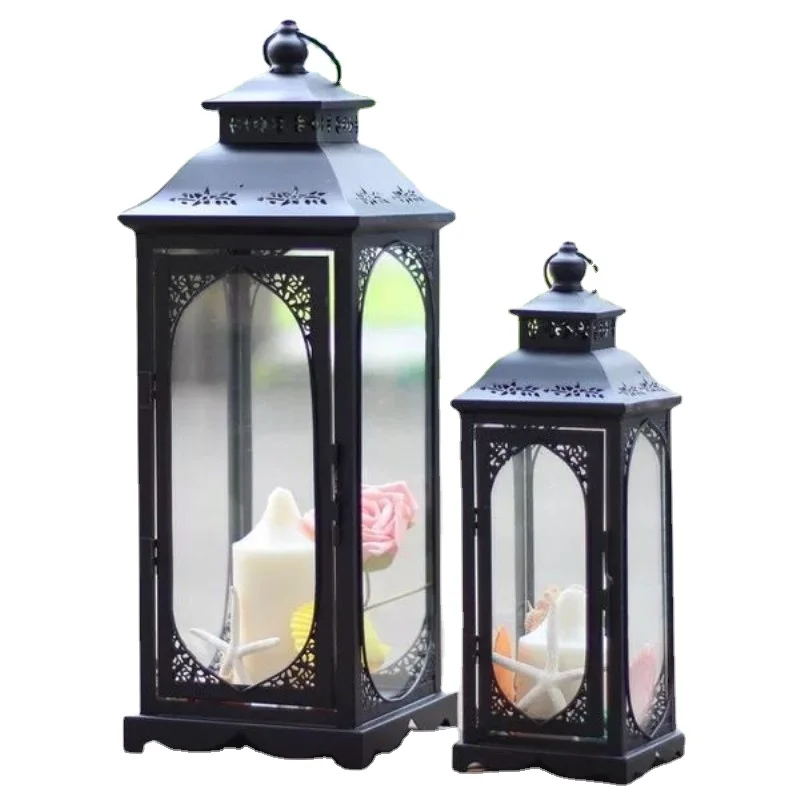 

Высококлассный европейский подсвечник из кованого железа, свадебный реквизит, свадебное предфункциональное украшение, ретро-фонарь, свадебный фонарь