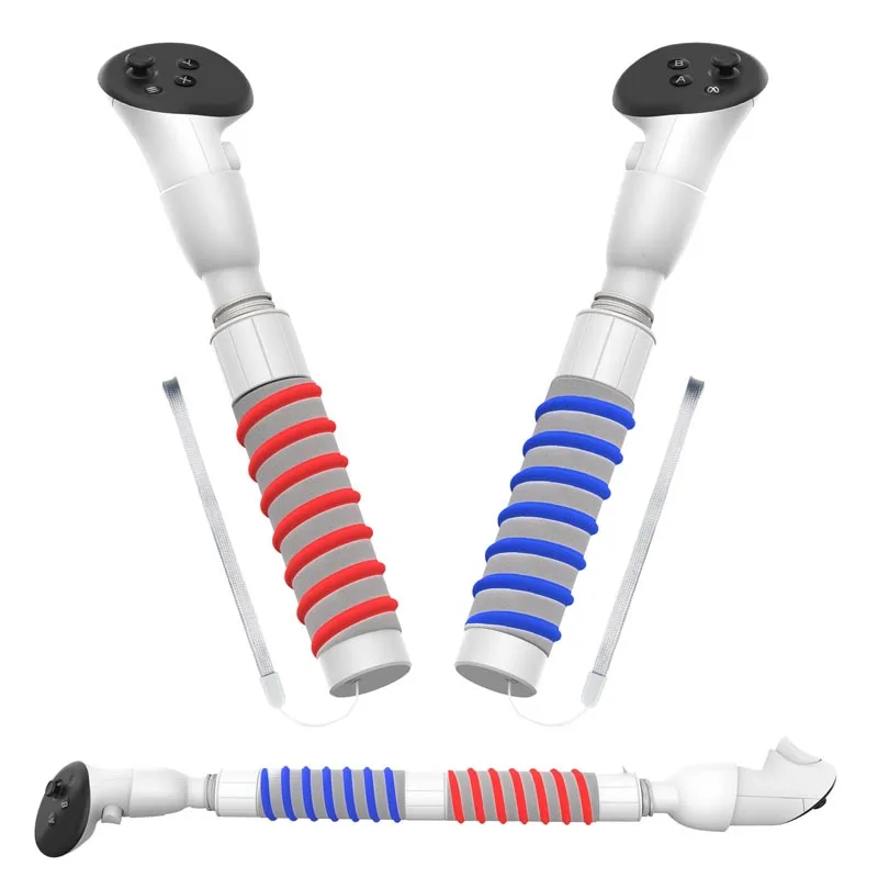 VR Game Handle Accessories for Meta Quest 3 Controllers Golf Sponge Handles Extension Grips Playing Beat Gorilla Tag Long Arms