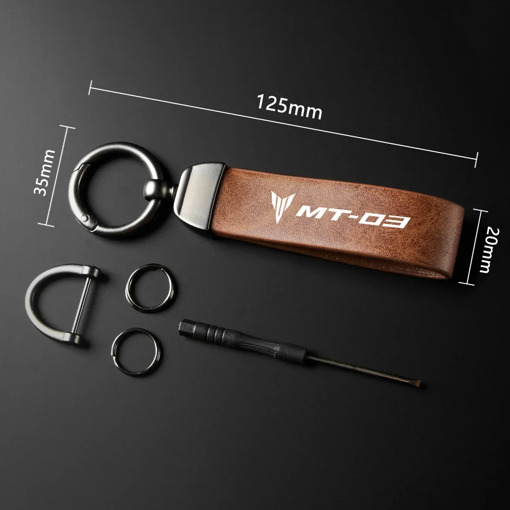 Premium Leather Motorcycle Keychain
