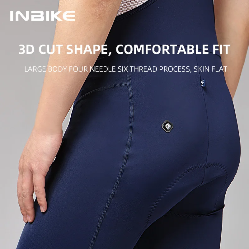 Pantaloncini Con Bretelle INBIKE Per MTB Uomo - Traspiranti, Asciugatura Rapida Con Gel Pad 3D