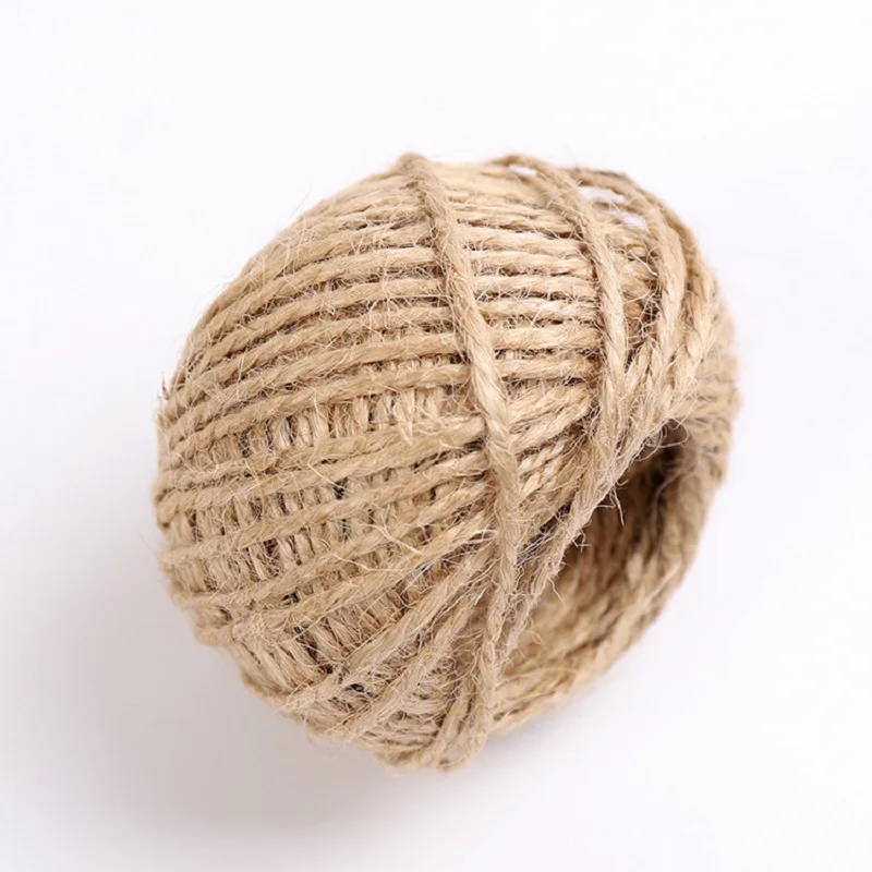 30m Jute Cords Macrame Hemp Rope DIY Crafts Photo Banner Hanging String Gift Wrapping Ribbon for Home Decor Party Supplies