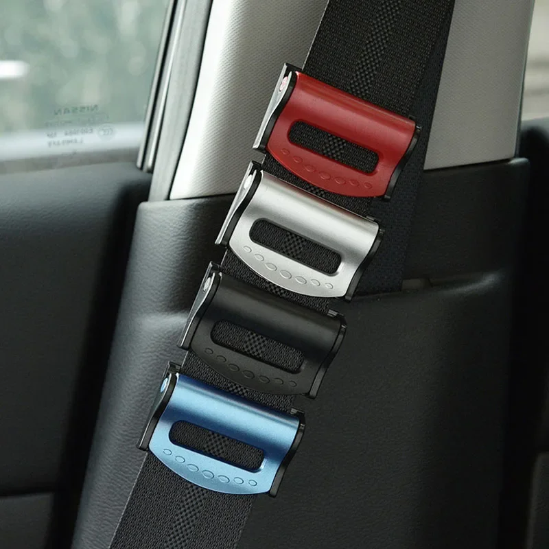 Seat Belt Clip 2PCS Car Safety Seat Belt Buckle Clip Seatbelt Stopper Adjuster Clip To Relax Shoulder Neck Car Strap Clips Accessories