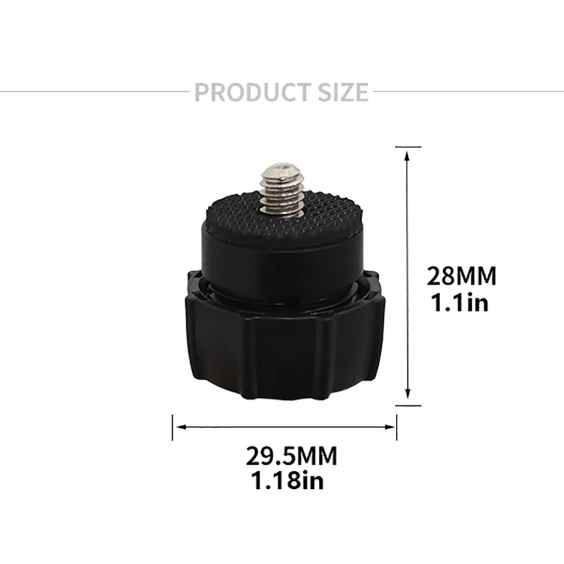[E] 1/4 나사 - 17MM 볼 헤드 마운트 인터페이스 플라스틱 조인트 어댑터 (휴대폰 카메라, 차량용 마운팅 삼각대, 모니터, GPS 브래킷용)