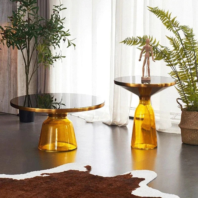 Virelle round tempered-glass table - image 1