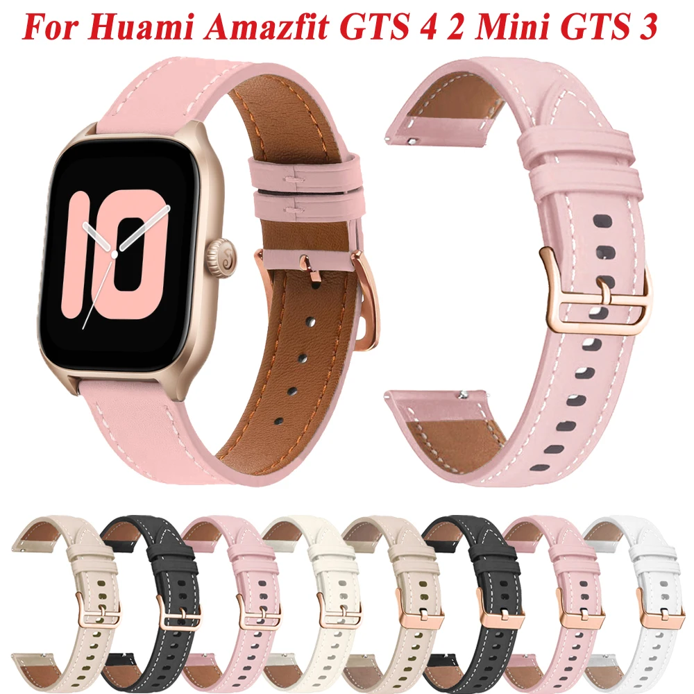Cinturino In Pelle Per Amazfit GTS 3/GTS 2/GTR 42mm E Altri – 20mm, Sgancio Rapido, Per Donna