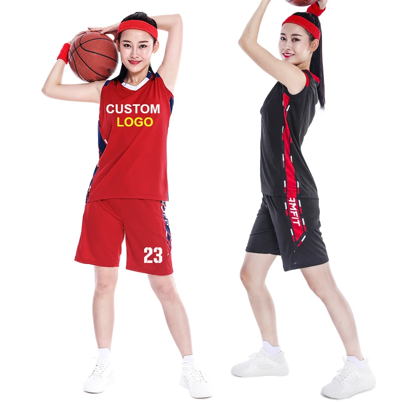 Basketball Jersey Sets For Girl High School College Team Sport Training Women Basketball Uniforms Female Shirt basketball jerseys