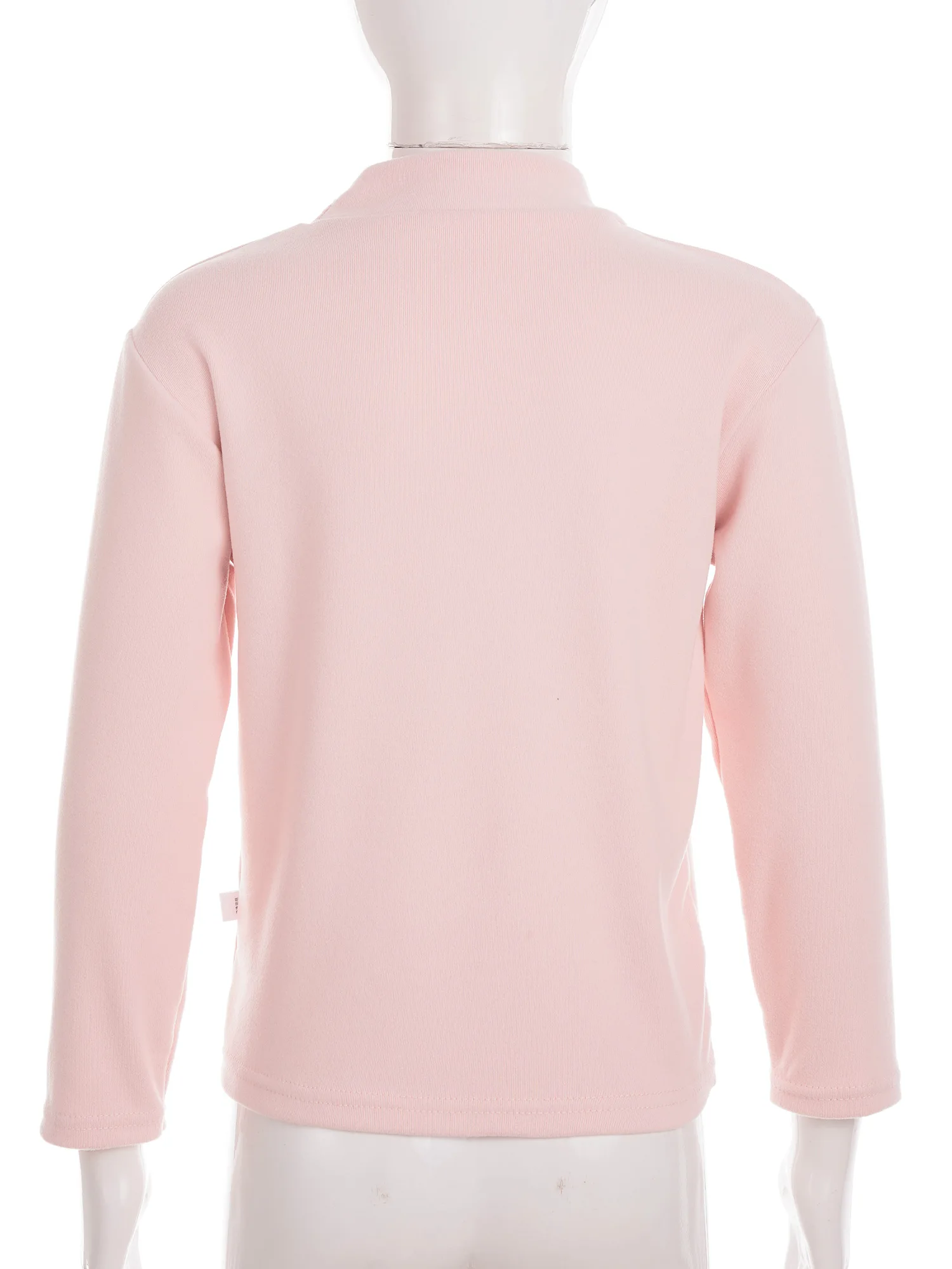 Autumn Kids Girls Boys Cute Cartoon Print T-shirt Undershirt Mock Neck Long Sleeve Thermal Underwear Tops Homewear Loungewear