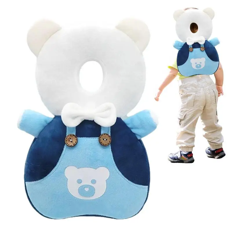 Baby Walker Head Protector Baby Walkers Backpack Wear Safety Pad Cute Breathable Adjustable Walking Pillow For 4-24 Months Boys baby hat for crawling walking cotton protective cap head protector sponge filled safety hat adjustable soft washable for walking