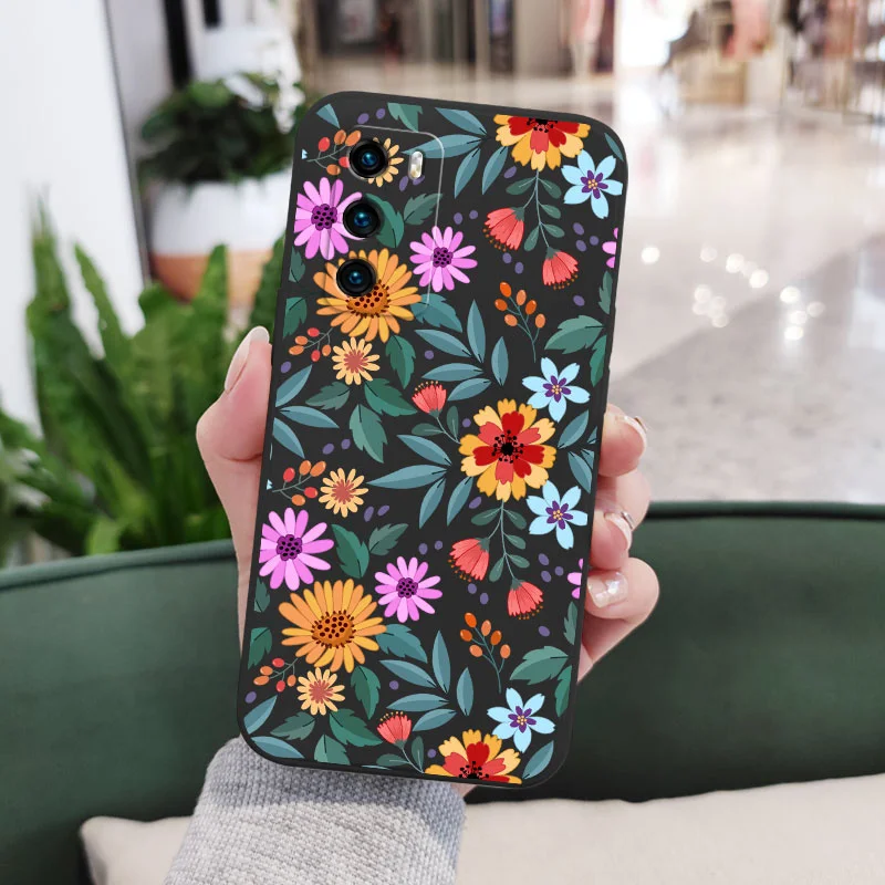 Vibrant Showy Flowers Liquid Silicone Phone Case