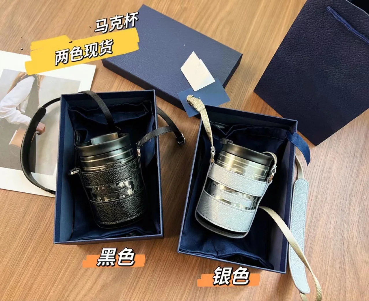 D 홈 머그잔 더블 스트레이트 컵, 대용량 블랙 홈 휴대용 범용 스포츠 머그잔