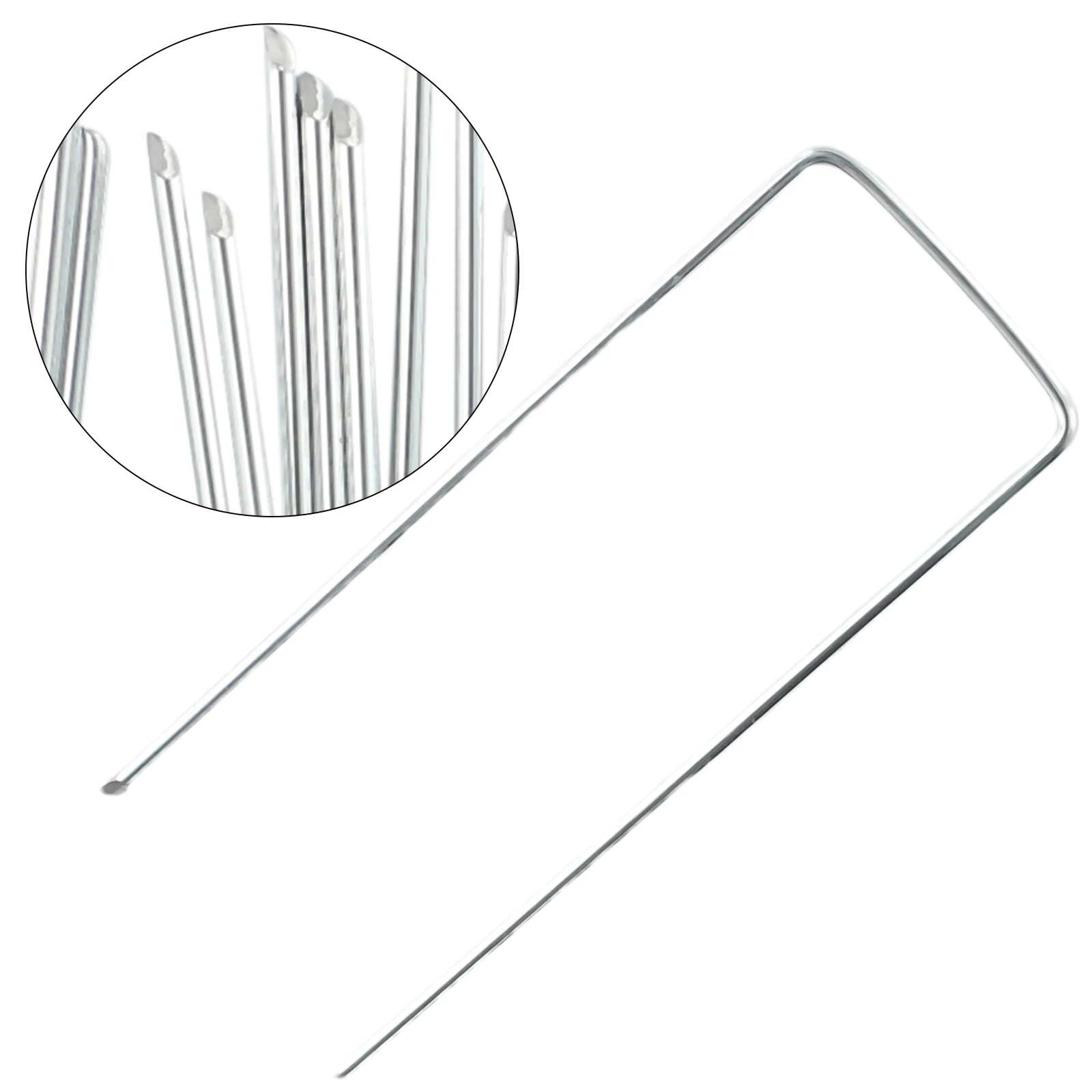 

Gazebo Tent Pegs Ground Hooks Silver U 10/15/20 CM Length U-shaped Ground Nail 2.5 Mm 20cm Galvanized Steel Nail