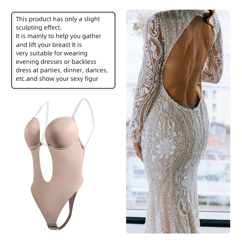 Corset Women Full Body Shaper Backless Wedding Party Dress Sexy Thong Leotard Deep V-Neck Shapewear Underwear Slimming Bodysuit waist trainer women body shaper sexy bodysuit