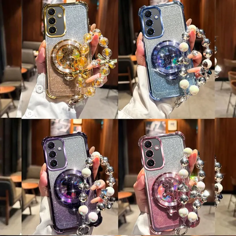 Glitter Pony Bracket Bracelet Case with Sparkling Design