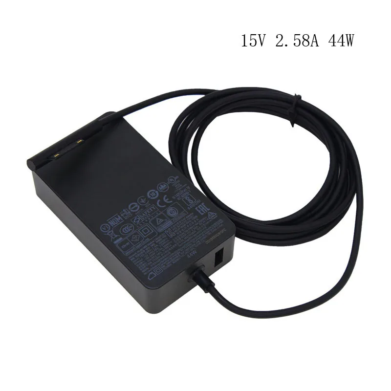 44W 15V 2.58A Surface Charger Power Supply Charger For Microsoft Surface Pro 3/4/5/6/7 Laptop 3/2/1 Go/Book