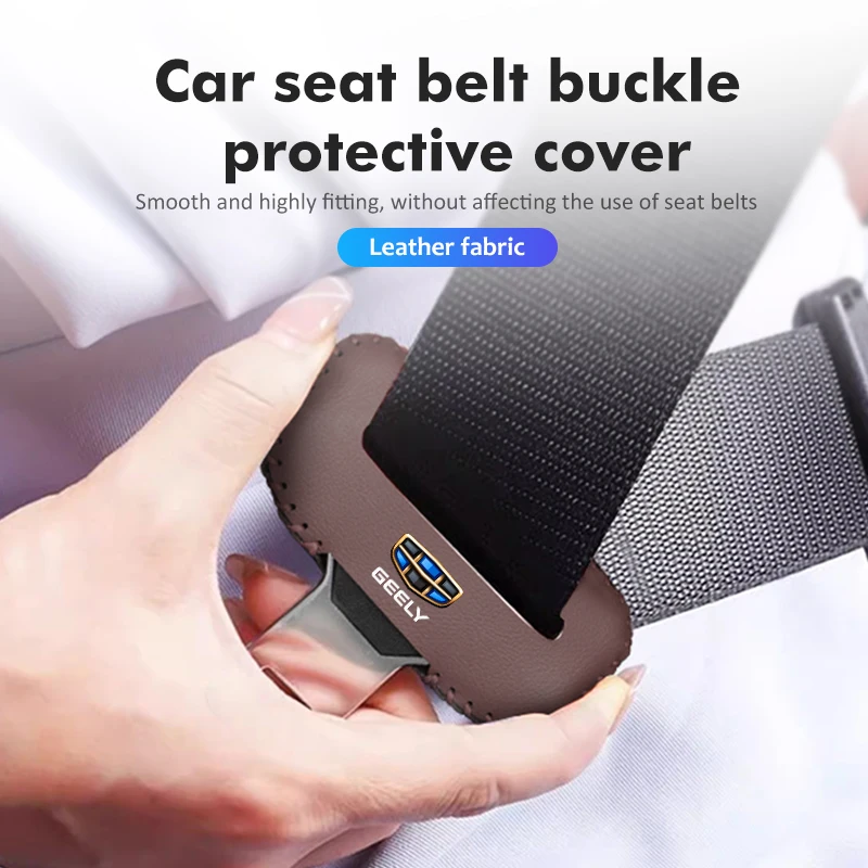 일반 자동차 시트 벨트 버클 클립 보호대, 스크래치 방지 커버, Geely Atlas SUV Boyue Borui Coolray Emgrand NL3 EX7 X7