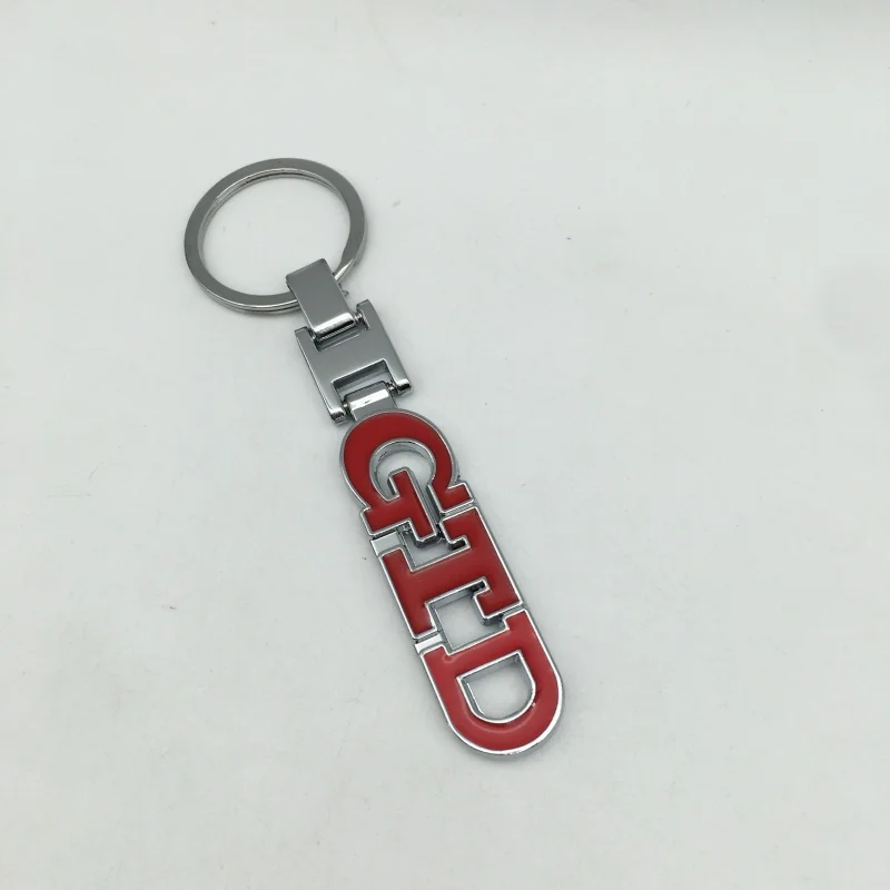 1pcs 3D 금속 GTD 자동차 키 링 엠블럼 키 체인 키 체인 키링 배지 데칼 스타일링 액세서리