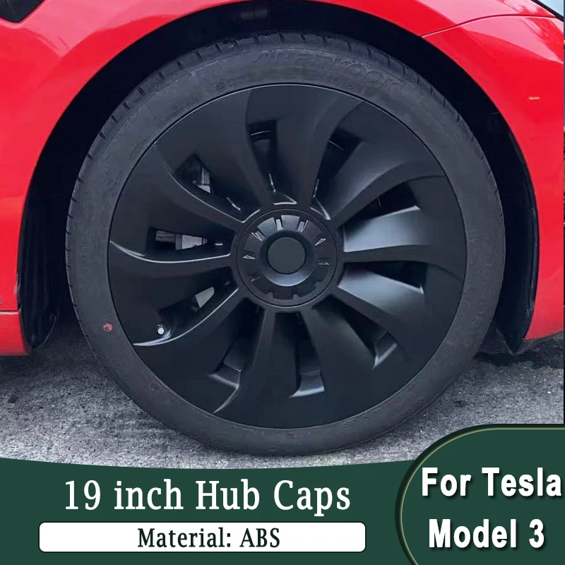 

For Tesla Model 3 2020-2022 19 inch Hub Caps Wheel Protection Hub Cover Ring Car Modification Exterior Tire Decoration Parts