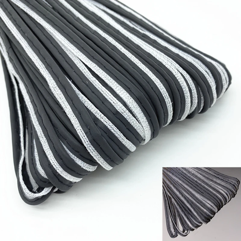 5 Yards 9 mm reflektierendes Band, Kanten-Nähband, Kordel, Seil für Laken, Sofa, Vorhänge, Hüte, Kleidung, verschiedene Stoffe, Nähen, DIY – Detail 12