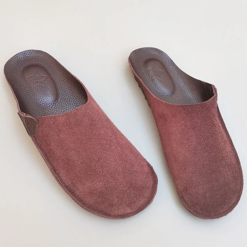 

Men's Summer Shoes Slip on Barefoot Shoes 100% Genuine Leather Man Loafers Male Flat Shoes