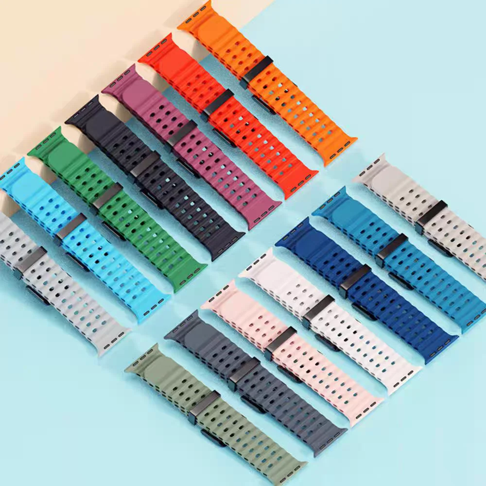 Ocean Silicone Strap for Apple Watch - Durable and Stylish Replacement Band