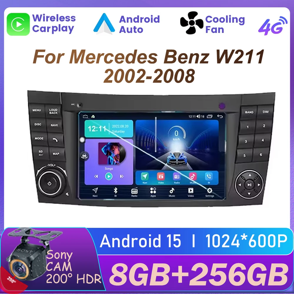 thumbnail image 2 of Navi For Mercedes Benz E/CLS/G Class W211 W219 Head Unit Tesla Player Audio Radi 2 of 12