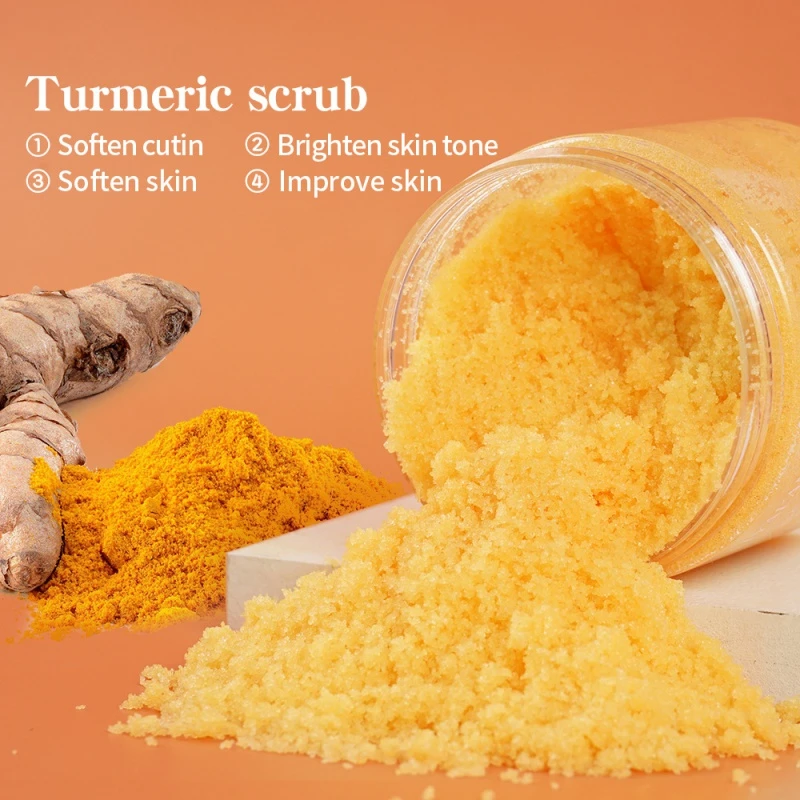 Turmeric Bath Salts Scrub 220G Cleansing Cutin Reduces Dull Brightening