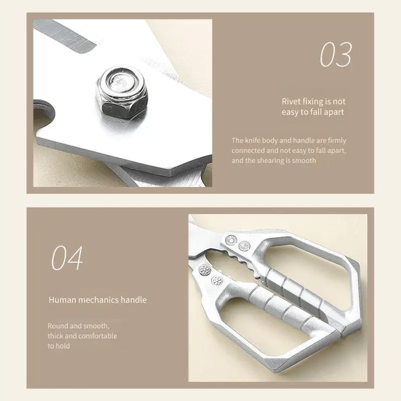 Description Picture 5 of itemNew Version Thickened Household Stainless Steel Multi-Function Heavy-Duty Poultry Shears, Kitchen-Specific Food Scissors,