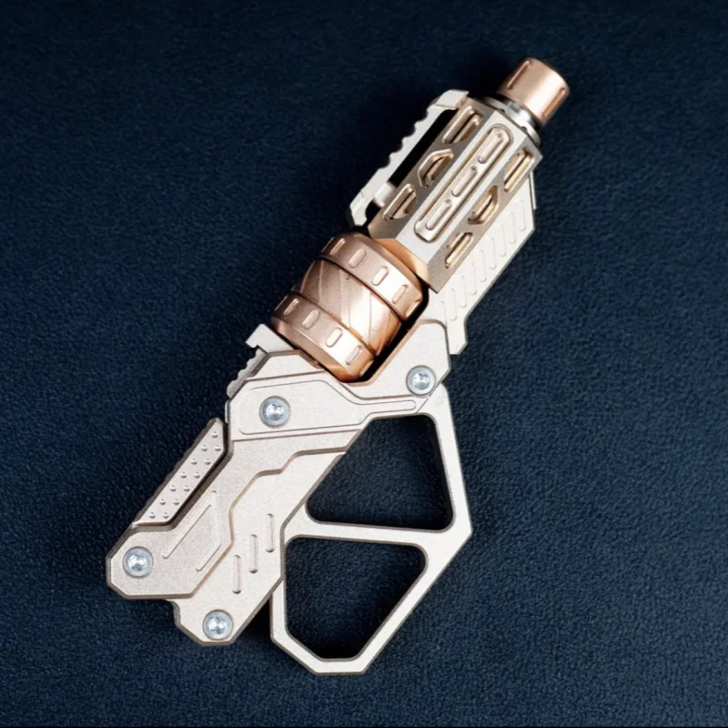 QT-3000 銃型 金属製 シルバー QT-3000 Metal EDC Fidget Spinner Revolver Flip Push Slider