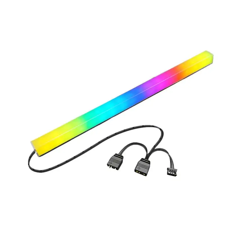 ARGB LED 스트립 조명 양면 조명, PC 바 고휘도 조명 도구, PC 책상 룸 와인 캐비닛 및 책장