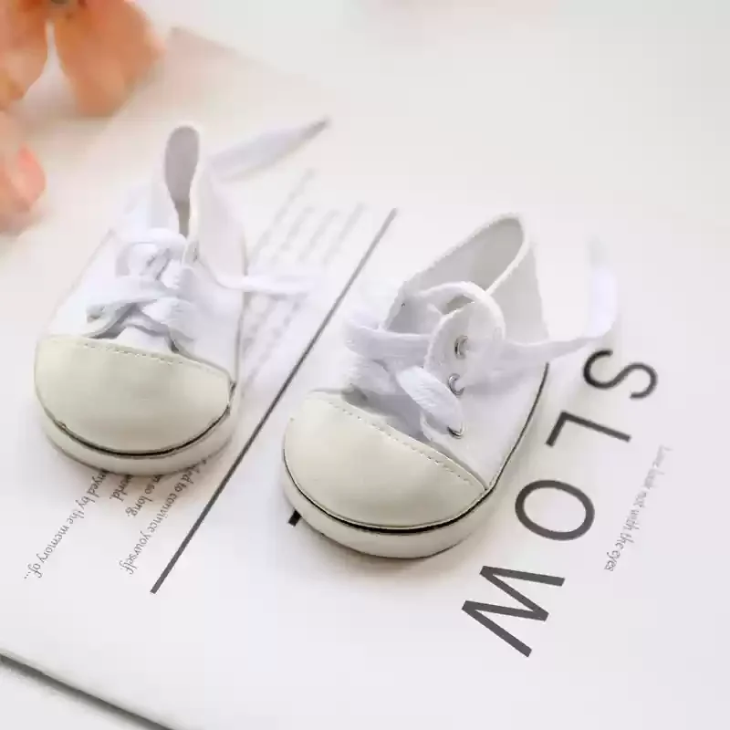 white canvas shoes
