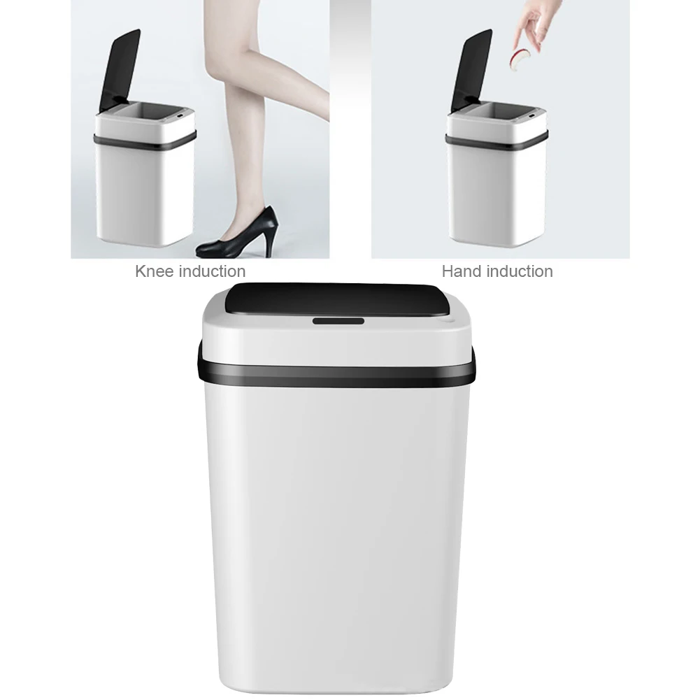 13/15L Kitchen Trash Bin Space-Saving Smart Trash Can Bathroom Touch Trash Can for Kitchen/Home/Office/Business