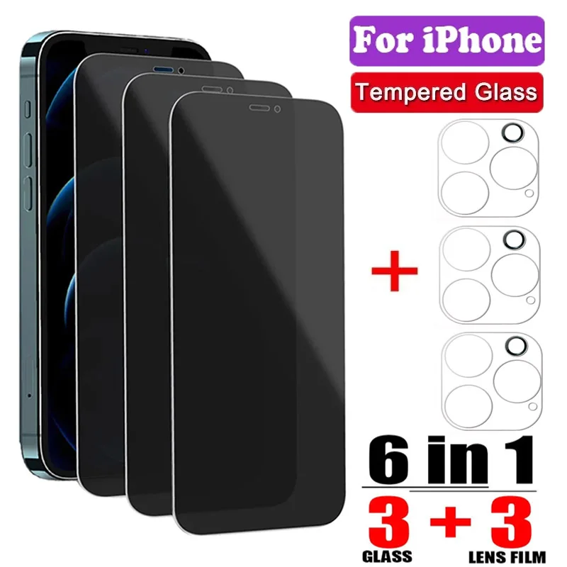 Privacy Vetro Temperato Per Iphone 15 14Plus 11 12 13 Pro Max Protezione Per Fotocamera Su Iphone 11 Pro Max 12 13 Mini 14Plus Pellicole Per Lenti