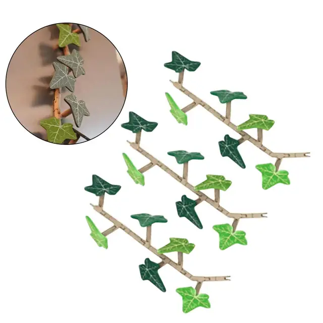 Magnete per frigorifero con edera con steli articolati Stampato in 3D Piante a foglie di edera Magnete per frigorifero Decorazione per armadietto del frigorifero 3