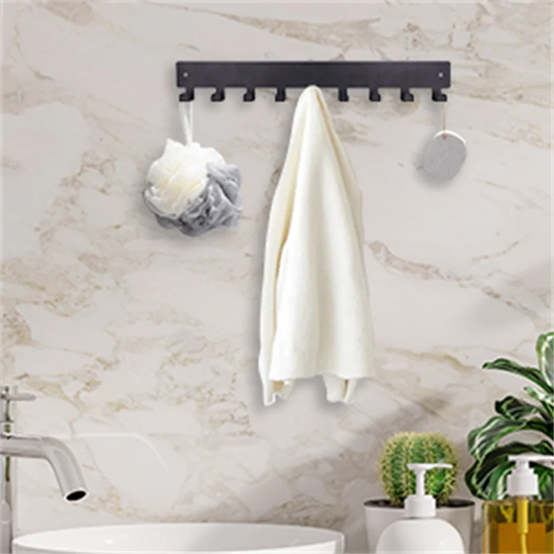 simple Metal key holder home wall hooks organizer door entryway hallway kitchen wall bedroom decor rack with 9 hook 3