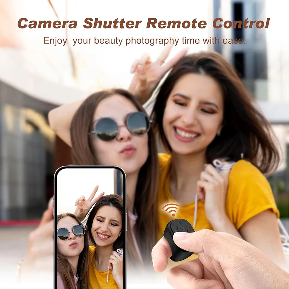 Blutooth Remote Control Button Ring Auto Clicker Finger Remote Mobile Phone Video Remote Control Selfie Stick Camera Controller